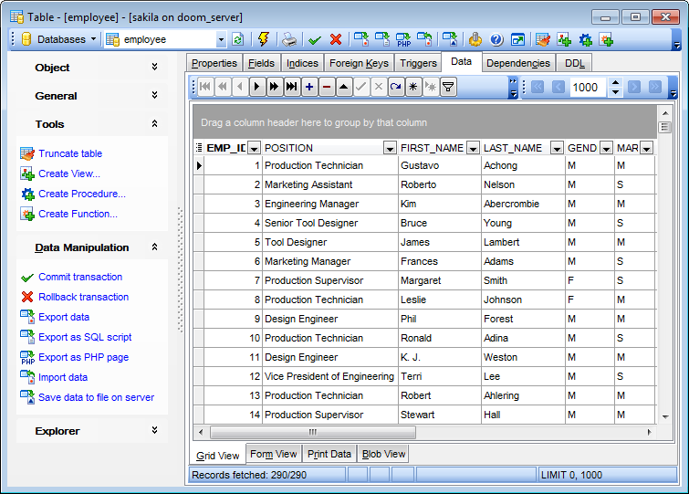 Online Documentation For Sql Manager For Mysql Sqlmanager